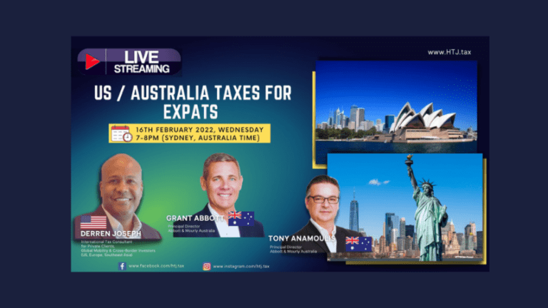 Livestream – US / Australia Tax – 16th February 2022