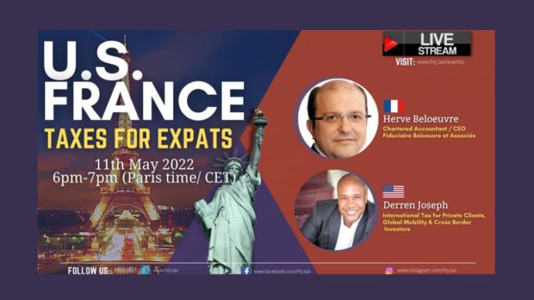 (LIVESTREAM) U.S. / France Taxes for International Entrepreneurs & Expats – 11th May 2022